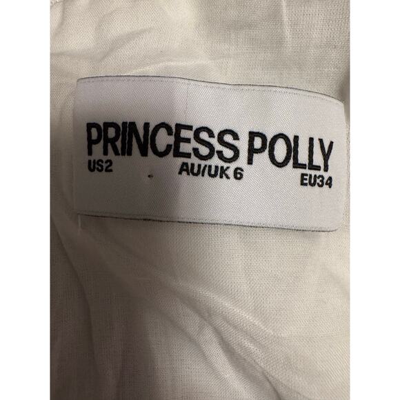 PRINCESS POLLY MARCIA MINI DRESS WHITE size US 2 (new) - Picture 7 of 9